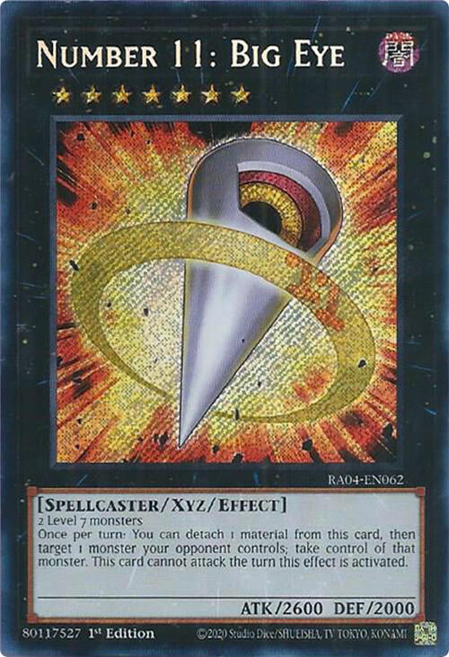 Number 11: Big Eye [RA04-EN062] Secret Rare | The Time Vault CA