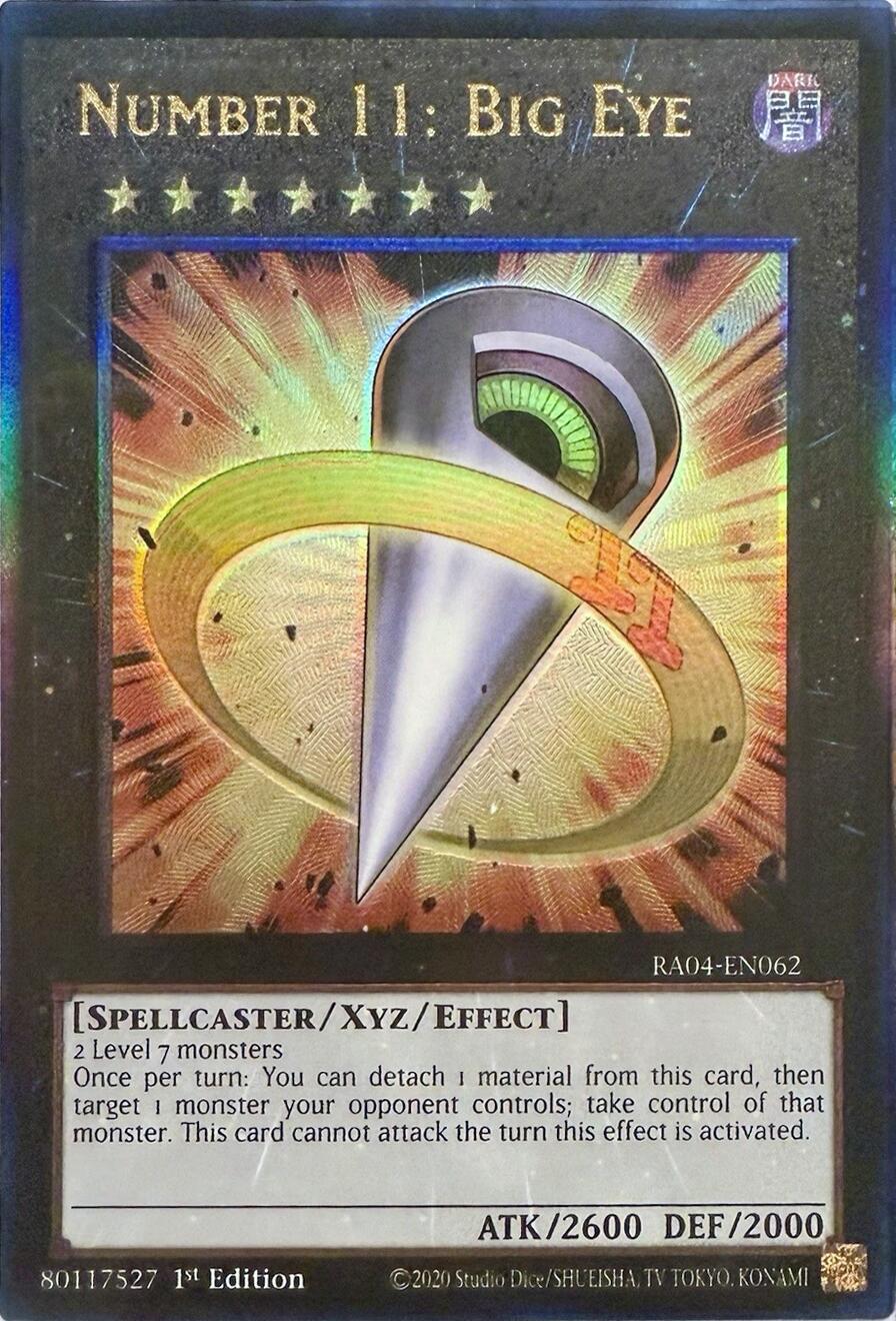 Number 11: Big Eye [RA04-EN062] Prismatic Ultimate Rare | The Time Vault CA