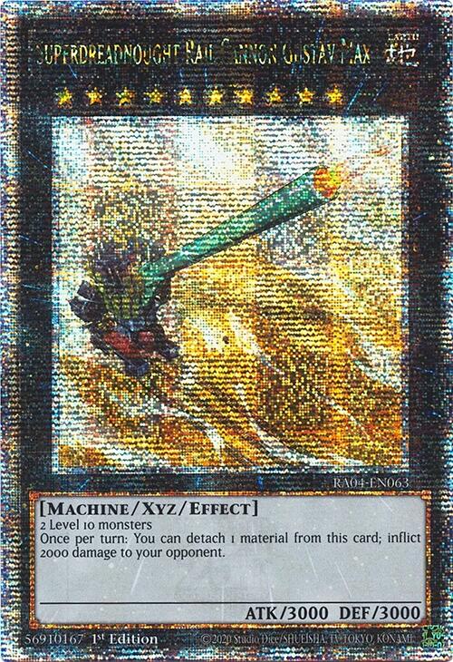 Superdreadnought Rail Cannon Gustav Max [RA04-EN063] Quarter Century Secret Rare | The Time Vault CA