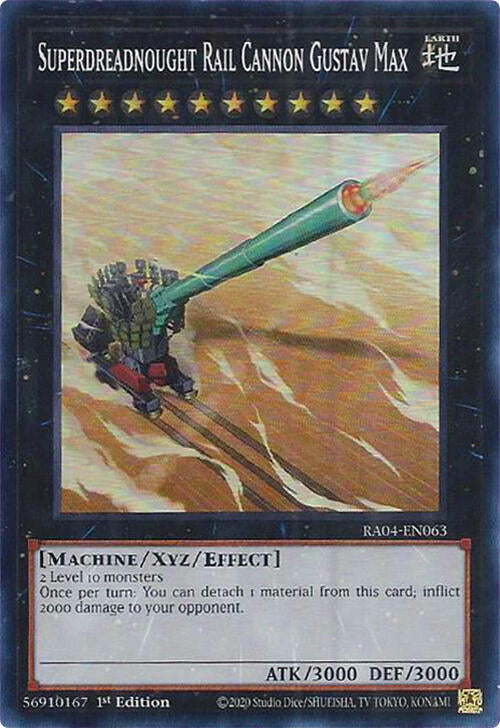Superdreadnought Rail Cannon Gustav Max [RA04-EN063] Super Rare | The Time Vault CA