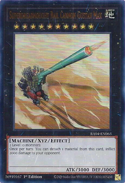 Superdreadnought Rail Cannon Gustav Max [RA04-EN063] Ultra Rare | The Time Vault CA