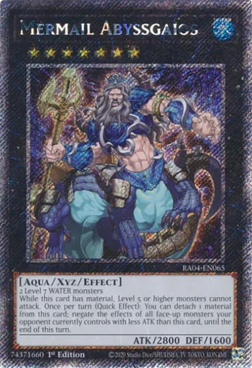 Mermail Abyssgaios [RA04-EN065] Platinum Secret Rare | The Time Vault CA