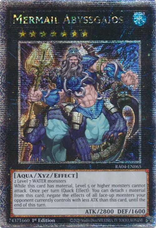 Mermail Abyssgaios [RA04-EN065] Quarter Century Secret Rare | The Time Vault CA