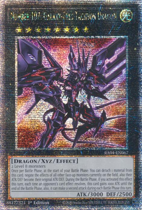 Number 107: Galaxy-Eyes Tachyon Dragon [RA04-EN067] Quarter Century Secret Rare | The Time Vault CA
