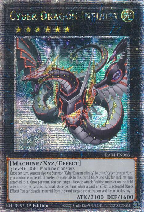 Cyber Dragon Infinity (Alternate Art) [RA04-EN068] Quarter Century Secret Rare | The Time Vault CA