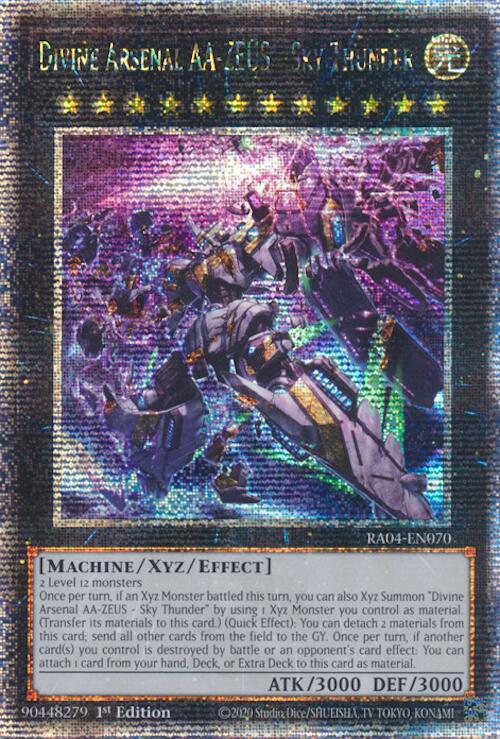 Divine Arsenal AA-ZEUS - Sky Thunder (New Art) [RA04-EN070] Quarter Century Secret Rare | The Time Vault CA
