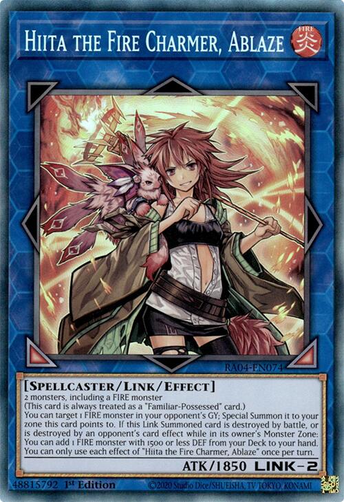 Hiita the Fire Charmer, Ablaze [RA04-EN074] Prismatic Collector's Rare | The Time Vault CA