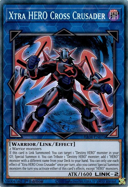 Xtra HERO Cross Crusader [RA04-EN076] Prismatic Collector's Rare | The Time Vault CA