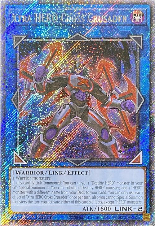 Xtra HERO Cross Crusader [RA04-EN076] Platinum Secret Rare | The Time Vault CA
