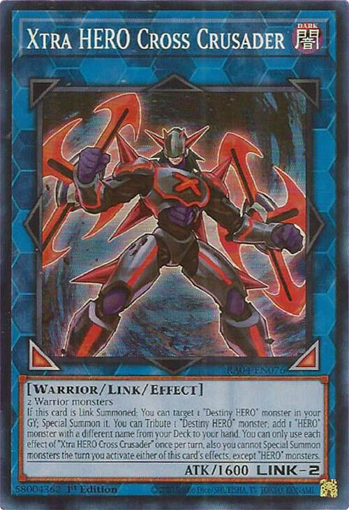 Xtra HERO Cross Crusader [RA04-EN076] Super Rare | The Time Vault CA