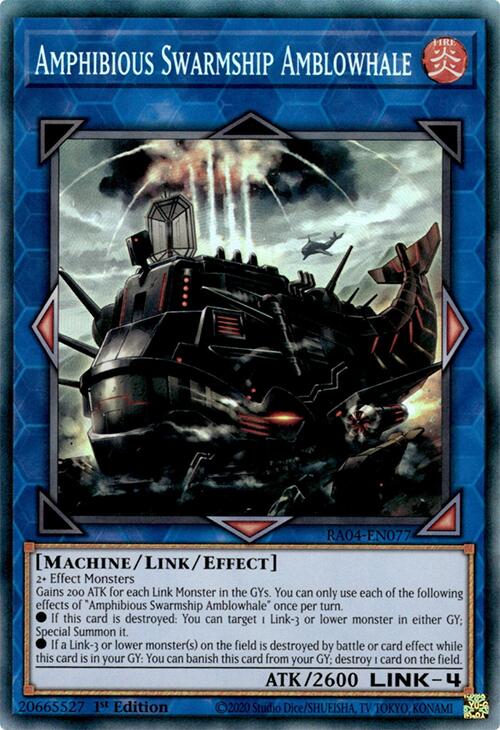 Amphibious Swarmship Amblowhale [RA04-EN077] Prismatic Collector's Rare | The Time Vault CA