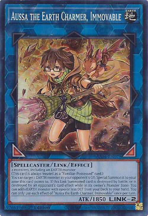 Aussa the Earth Charmer, Immovable [RA04-EN078] Super Rare | The Time Vault CA