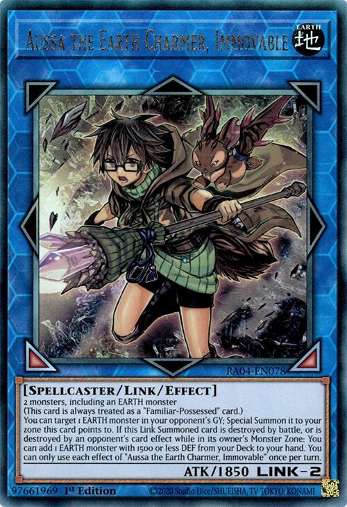 Aussa the Earth Charmer, Immovable [RA04-EN078] Prismatic Ultimate Rare | The Time Vault CA