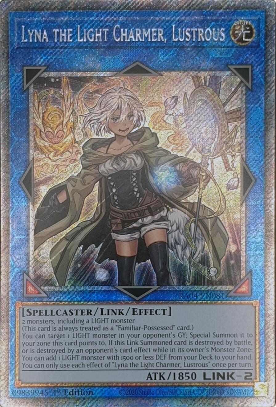 Lyna the Light Charmer, Lustrous [RA04-EN081] Platinum Secret Rare | The Time Vault CA