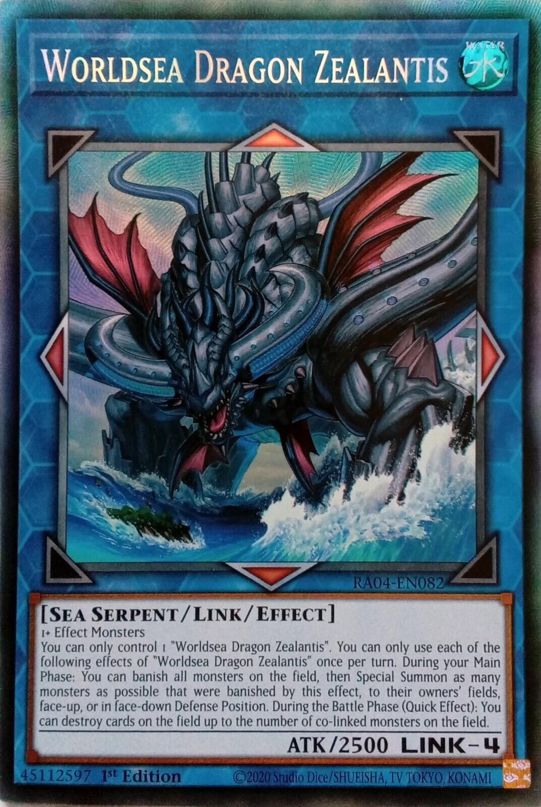Worldsea Dragon Zealantis [RA04-EN082] Prismatic Collector's Rare | The Time Vault CA