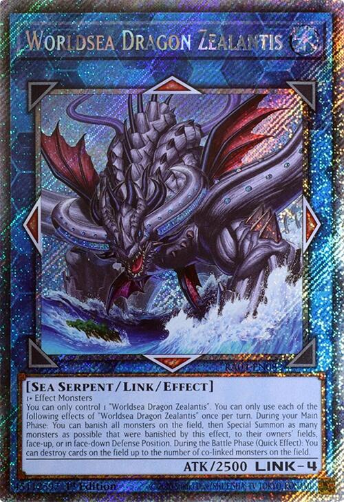 Worldsea Dragon Zealantis [RA04-EN082] Platinum Secret Rare | The Time Vault CA