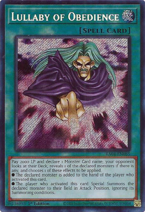 Lullaby of Obedience [RA04-EN085] Secret Rare | The Time Vault CA