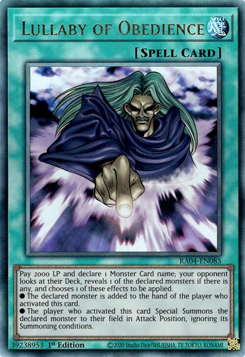 Lullaby of Obedience [RA04-EN085] Prismatic Ultimate Rare | The Time Vault CA