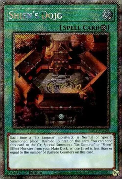 Shien's Dojo [RA04-EN088] Platinum Secret Rare | The Time Vault CA