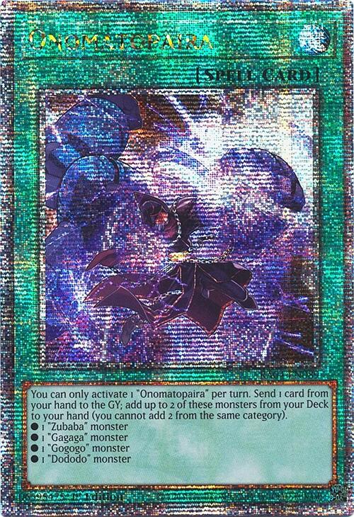 Onomatopaira [RA04-EN089] Quarter Century Secret Rare | The Time Vault CA