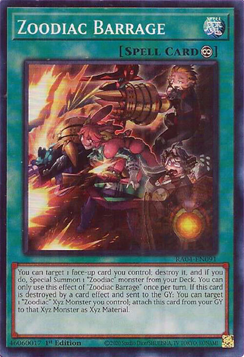Zoodiac Barrage [RA04-EN091] Super Rare | The Time Vault CA