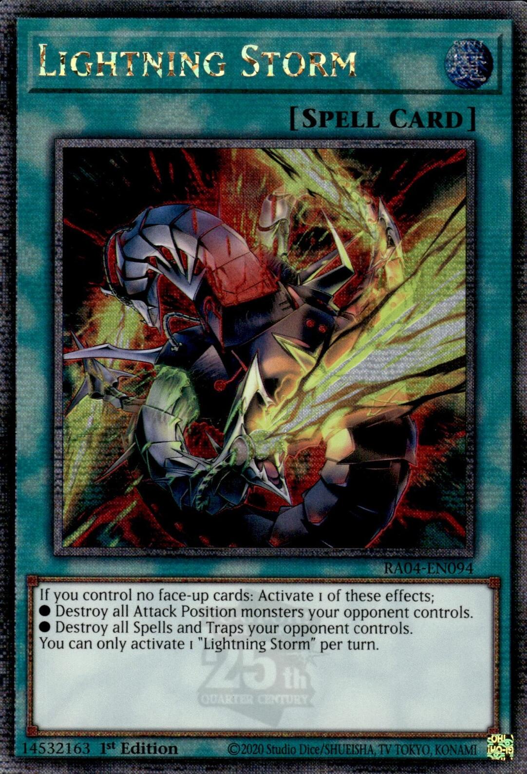 Lightning Storm (New Art) [RA04-EN094] Quarter Century Secret Rare | The Time Vault CA