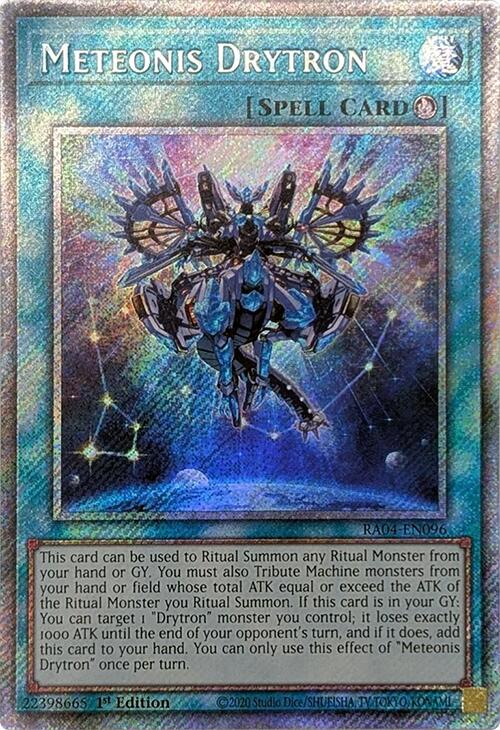 Meteonis Drytron [RA04-EN096] Platinum Secret Rare | The Time Vault CA