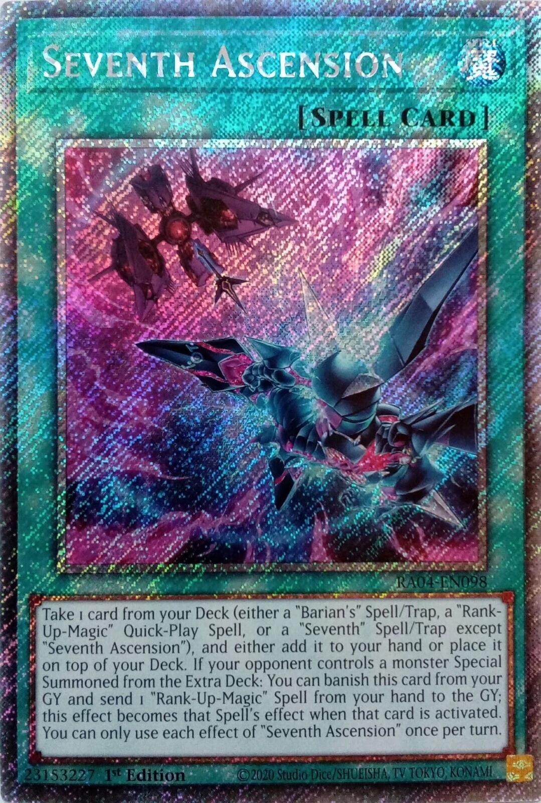 Seventh Ascension [RA04-EN098] Platinum Secret Rare | The Time Vault CA