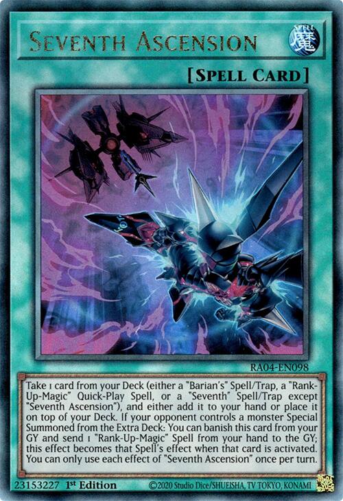 Seventh Ascension [RA04-EN098] Prismatic Ultimate Rare | The Time Vault CA
