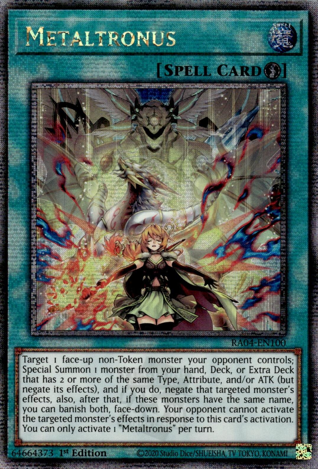 Metaltronus [RA04-EN100] Quarter Century Secret Rare | The Time Vault CA