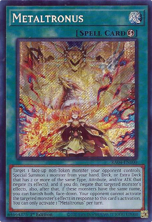 Metaltronus [RA04-EN100] Secret Rare | The Time Vault CA
