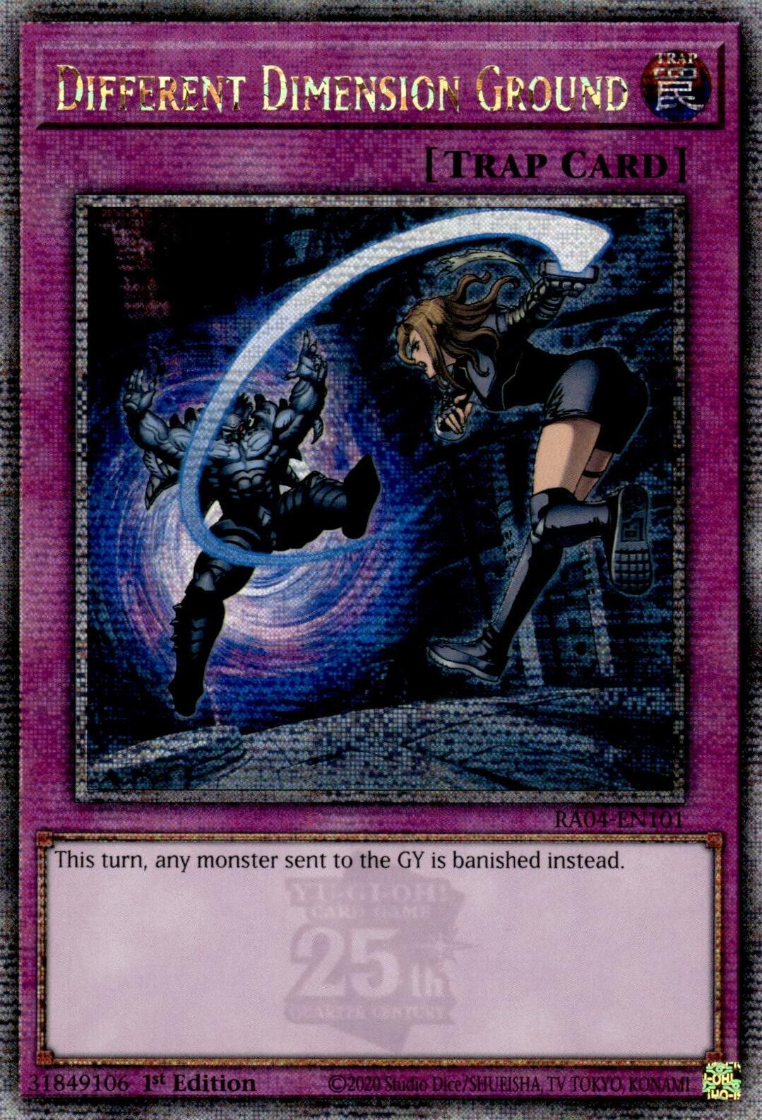 Different Dimension Ground [RA04-EN101] Quarter Century Secret Rare | The Time Vault CA