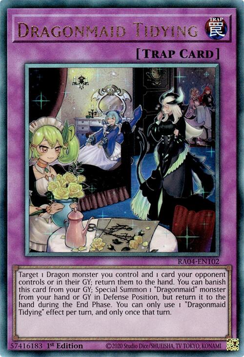 Dragonmaid Tidying [RA04-EN102] Prismatic Ultimate Rare | The Time Vault CA