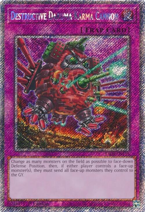 Destructive Daruma Karma Cannon [RA04-EN103] Platinum Secret Rare | The Time Vault CA