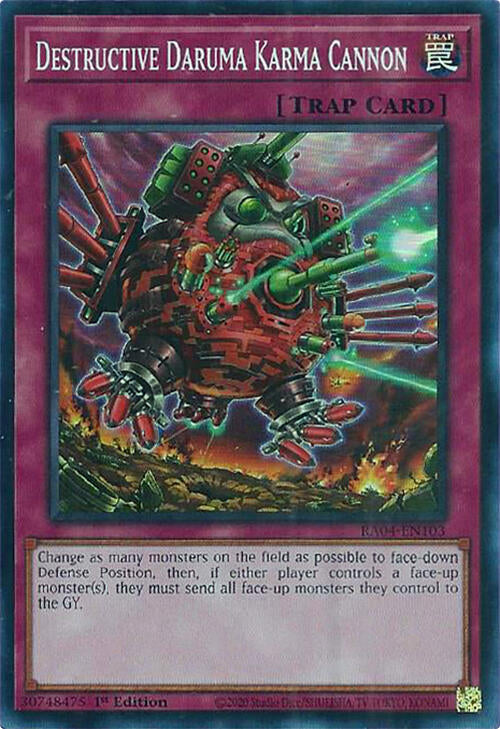 Destructive Daruma Karma Cannon [RA04-EN103] Super Rare | The Time Vault CA
