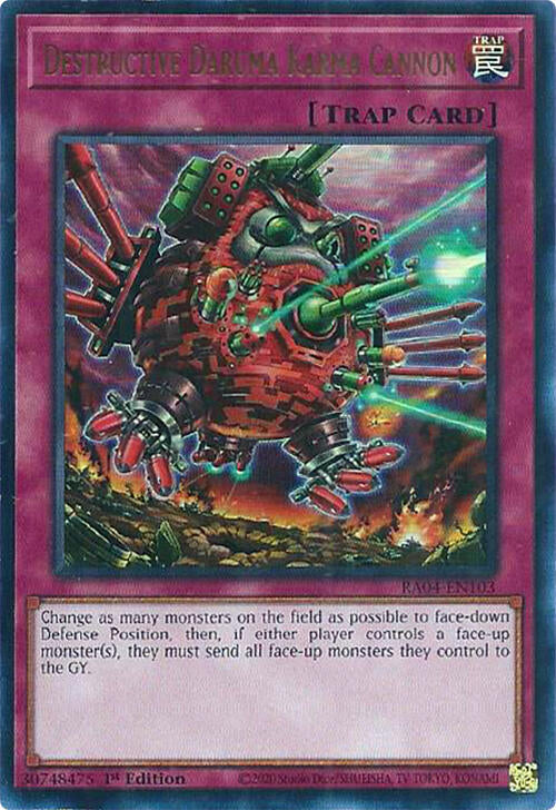 Destructive Daruma Karma Cannon [RA04-EN103] Ultra Rare | The Time Vault CA