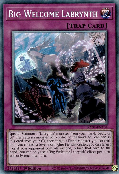 Big Welcome Labrynth [RA04-EN104] Prismatic Collector's Rare | The Time Vault CA