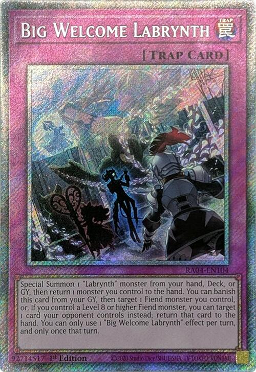 Big Welcome Labrynth [RA04-EN104] Platinum Secret Rare | The Time Vault CA