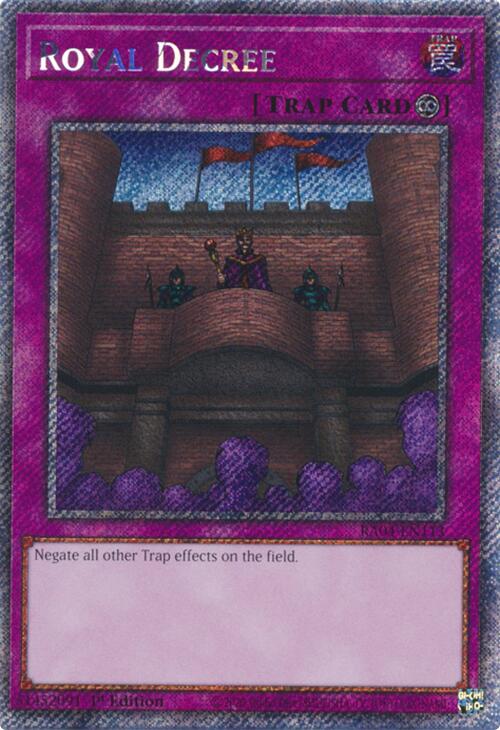 Royal Decree [RA04-EN113] Platinum Secret Rare | The Time Vault CA