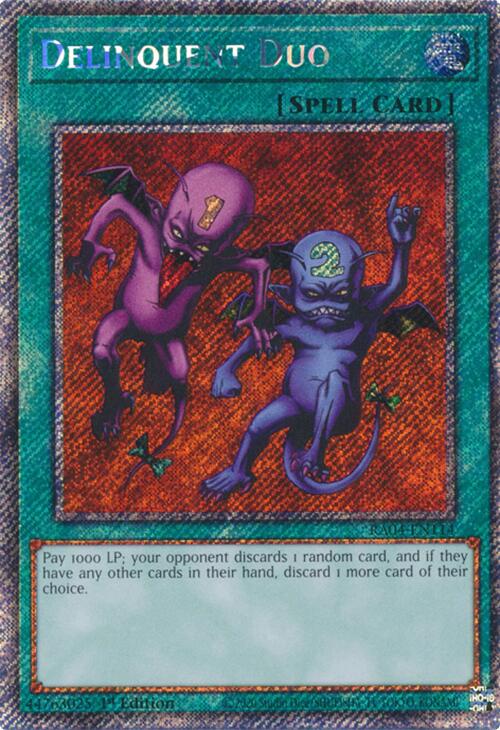 Delinquent Duo [RA04-EN114] Platinum Secret Rare | The Time Vault CA