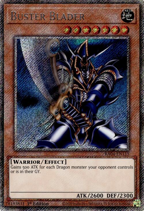Buster Blader [RA04-EN115] Platinum Secret Rare | The Time Vault CA