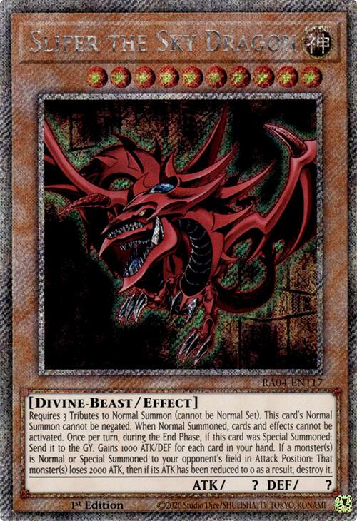 Slifer the Sky Dragon [RA04-EN117] Platinum Secret Rare | The Time Vault CA