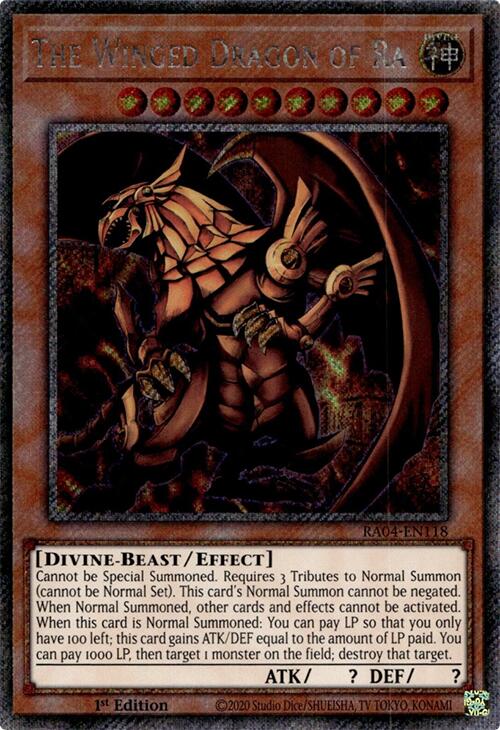 The Winged Dragon of Ra [RA04-EN118] Platinum Secret Rare | The Time Vault CA