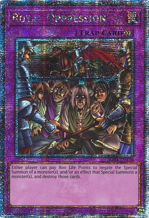 Royal Oppression [RA04-EN120] Quarter Century Secret Rare | The Time Vault CA