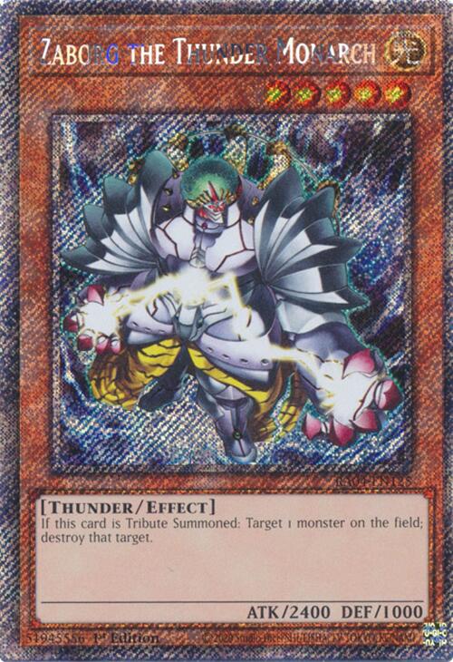 Zaborg the Thunder Monarch [RA04-EN125] Platinum Secret Rare | The Time Vault CA