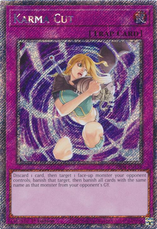 Karma Cut [RA04-EN128] Platinum Secret Rare | The Time Vault CA