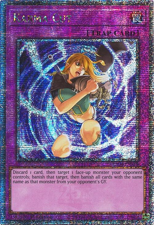 Karma Cut [RA04-EN128] Quarter Century Secret Rare | The Time Vault CA