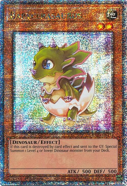 Babycerasaurus [RA04-EN131] Quarter Century Secret Rare | The Time Vault CA