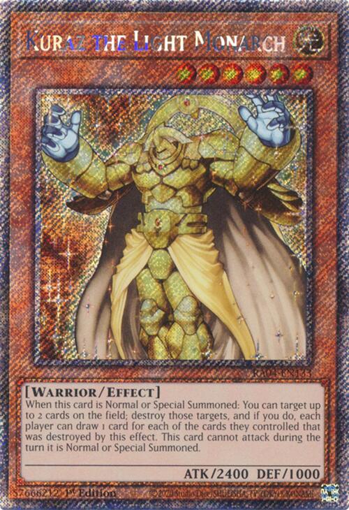 Kuraz the Light Monarch [RA04-EN133] Platinum Secret Rare | The Time Vault CA
