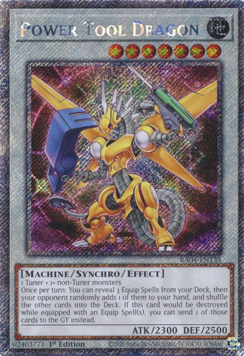 Power Tool Dragon [RA04-EN135] Platinum Secret Rare | The Time Vault CA